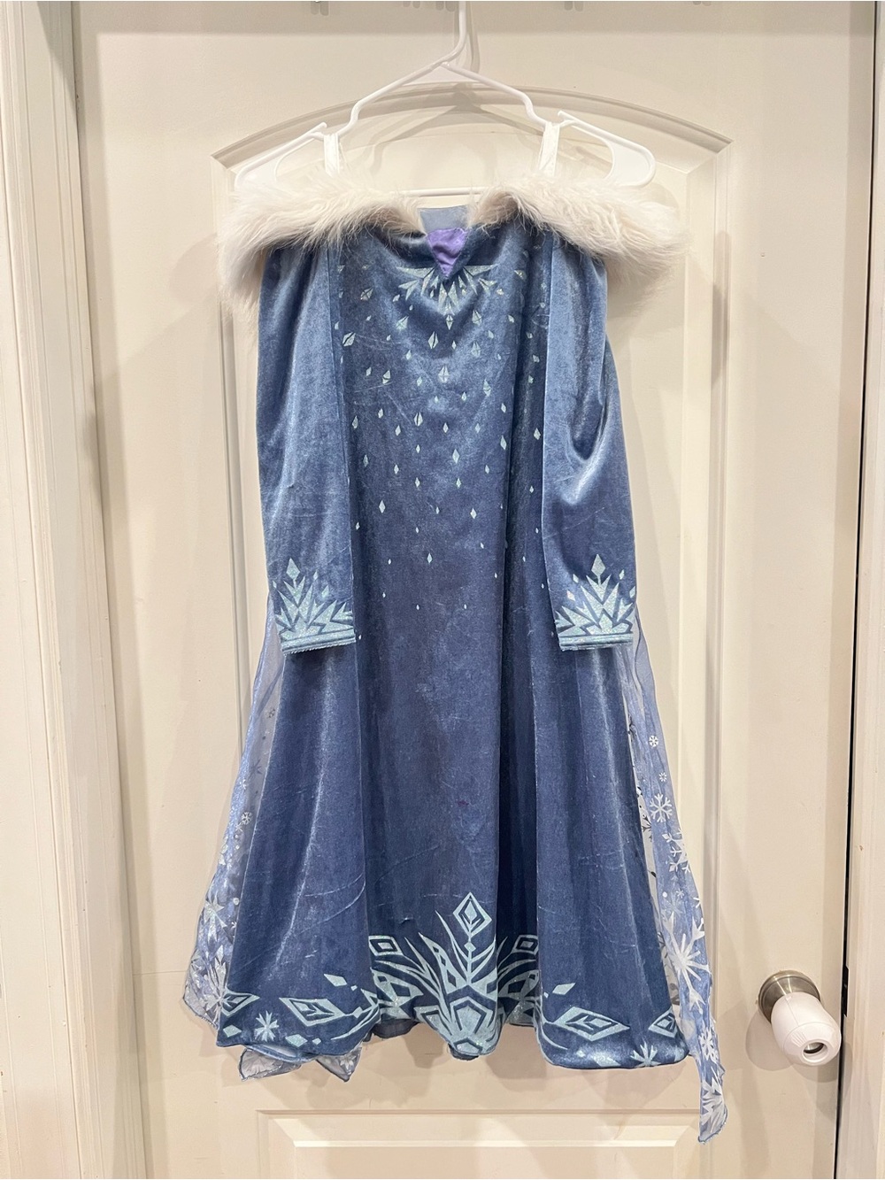 Disney Collection Elsa Costume 7/8 Olaf's Frozen Adventure Velvet